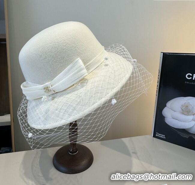 Top Quality Chanel Wool Hat CH103020 White 2025