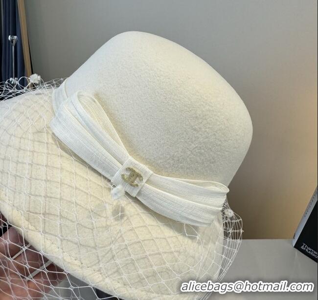 Top Quality Chanel Wool Hat CH103020 White 2025