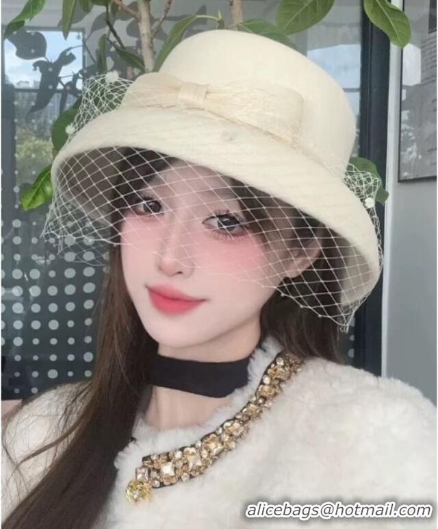 Top Quality Chanel Wool Hat CH103020 White 2025