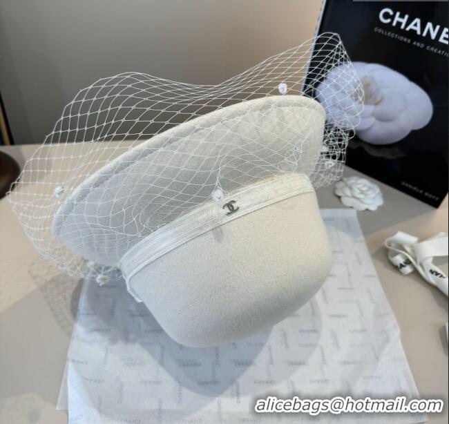 Top Quality Chanel Wool Hat CH103020 White 2025