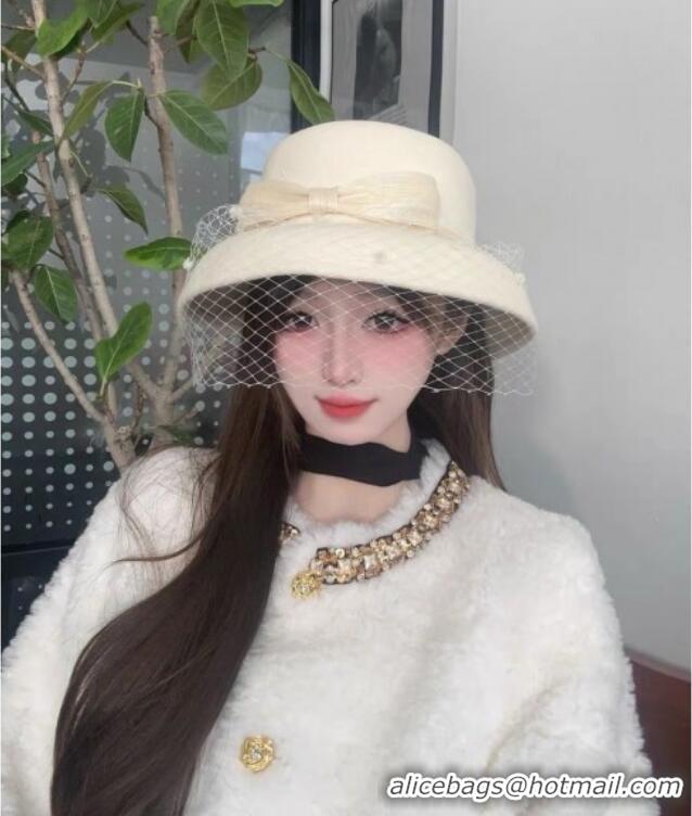 Top Quality Chanel Wool Hat CH103020 White 2025