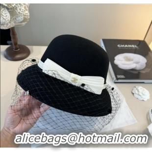 Well Crafted Chanel Wool Hat CH103021 Black 2025