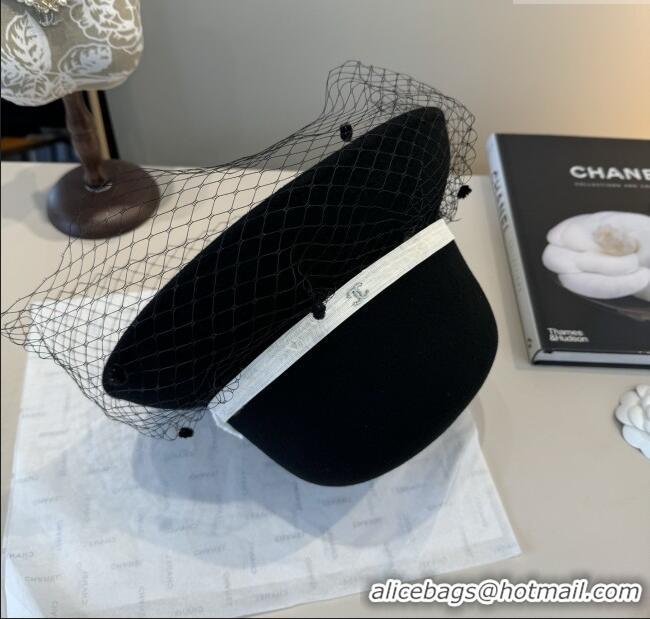 Well Crafted Chanel Wool Hat CH103021 Black 2025