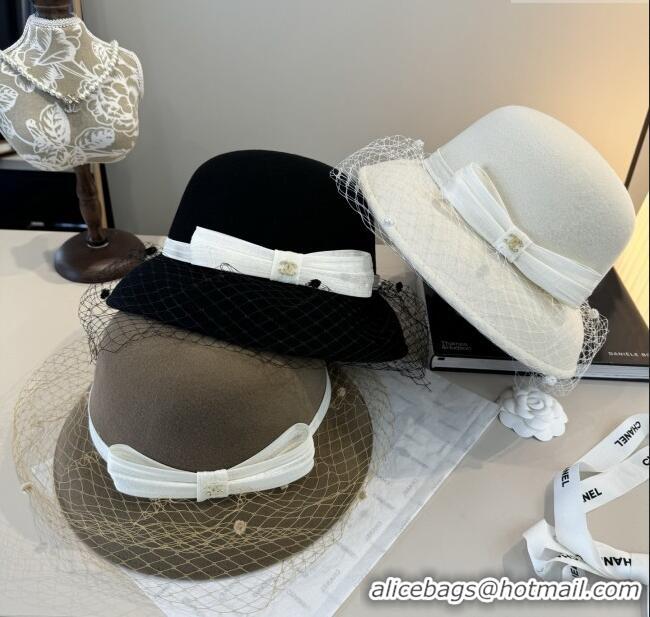 Well Crafted Chanel Wool Hat CH103021 Black 2025