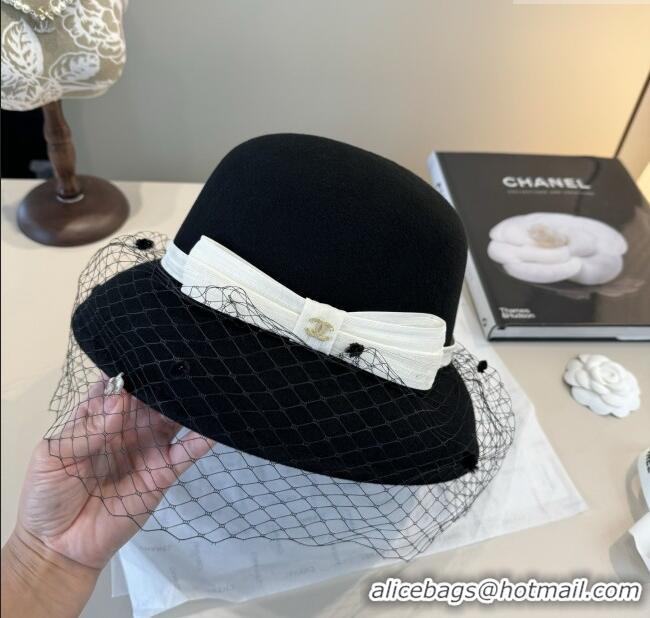 Well Crafted Chanel Wool Hat CH103021 Black 2025