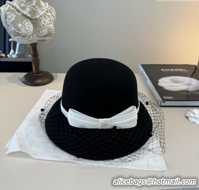 Well Crafted Chanel Wool Hat CH103021 Black 2025