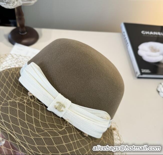 Luxury Discount Chanel Wool Hat CH103022 Brown 2025