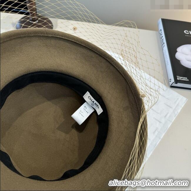 Luxury Discount Chanel Wool Hat CH103022 Brown 2025