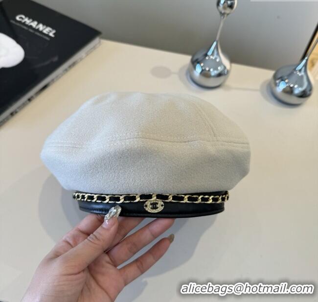 Reasonable Price Chanel Beret Hat CH103102 White 2025