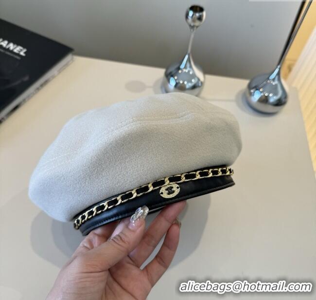 Reasonable Price Chanel Beret Hat CH103102 White 2025