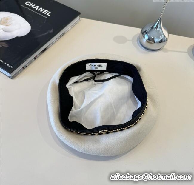 Reasonable Price Chanel Beret Hat CH103102 White 2025