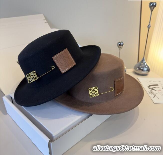Big Discount Loewe Wool Felt Hat L103010 Brown 2025