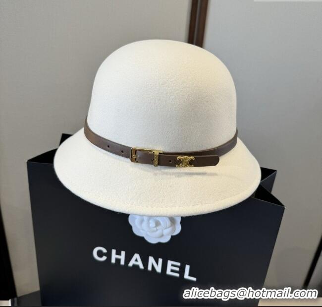 Best Quality Celine Wool Hat C103012 White 2025