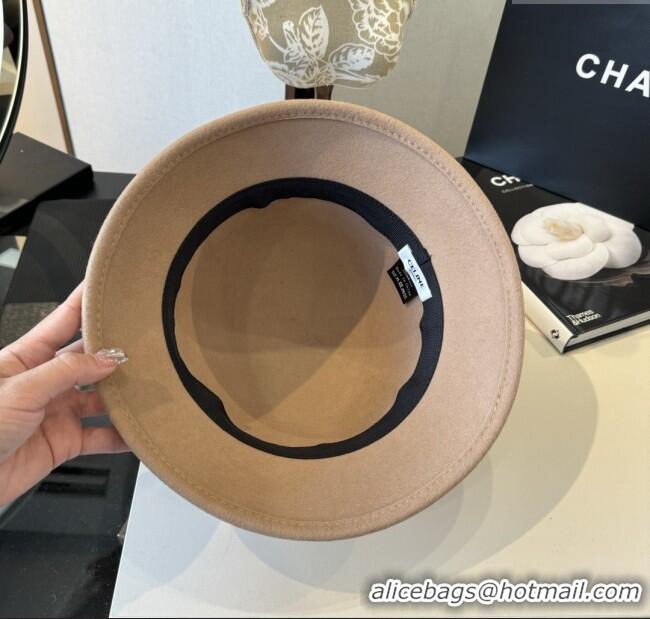 Luxury Discount Celine Wool Hat C103013 Beige 2025