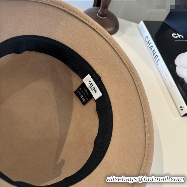 Luxury Discount Celine Wool Hat C103013 Beige 2025