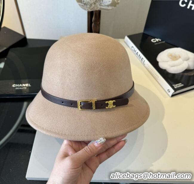 Luxury Discount Celine Wool Hat C103013 Beige 2025