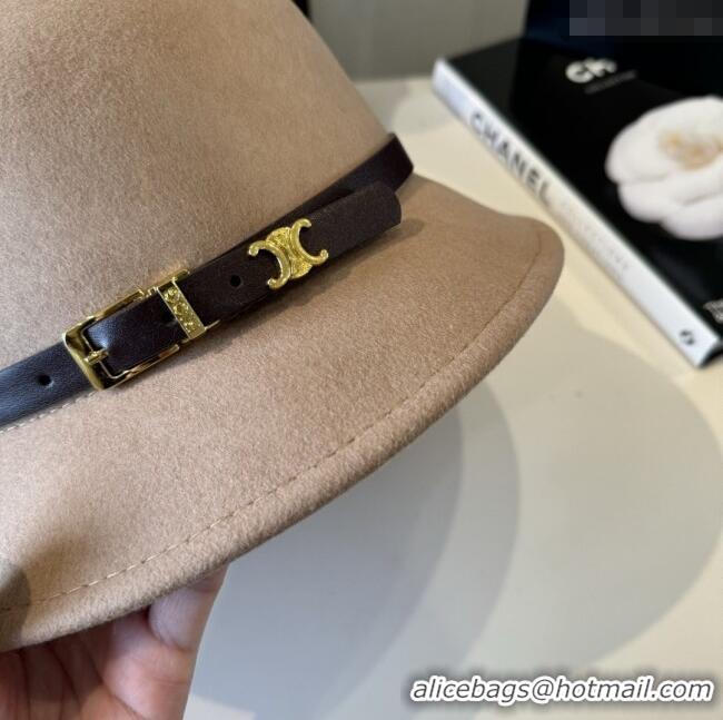 Luxury Discount Celine Wool Hat C103013 Beige 2025