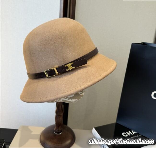Luxury Discount Celine Wool Hat C103013 Beige 2025