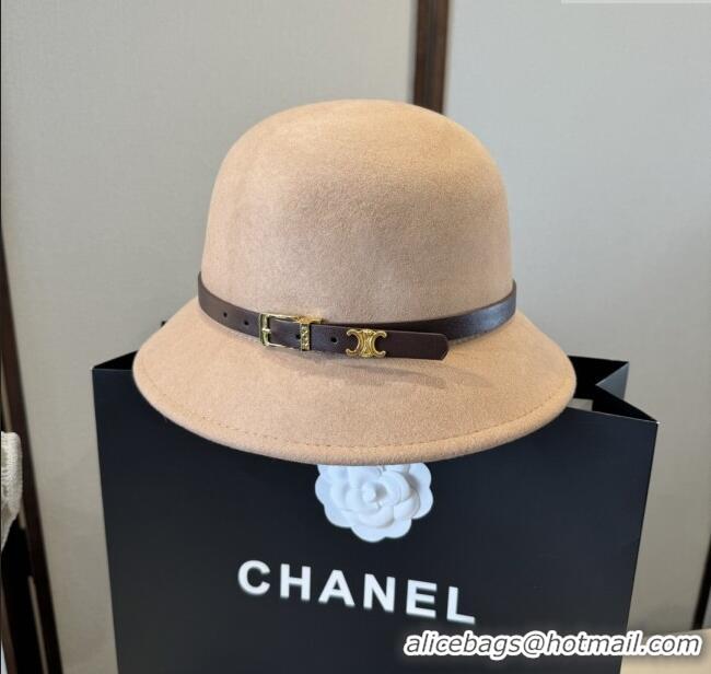 Luxury Discount Celine Wool Hat C103013 Beige 2025