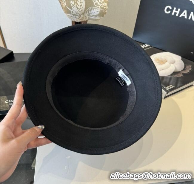 Luxury Discount Celine Wool Hat C103014 Black 2025