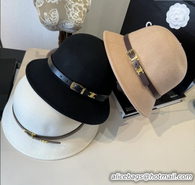 Luxury Discount Celine Wool Hat C103014 Black 2025