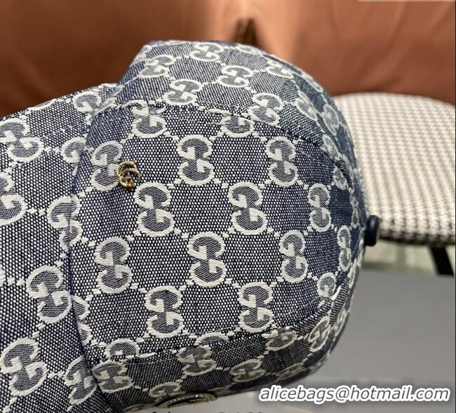 Buy Fashionable Gucci GG Canvas Baseball Hat with Strass GG111103 Dark Blue 2025