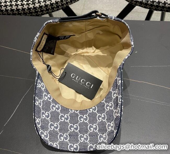 Buy Fashionable Gucci GG Canvas Baseball Hat with Strass GG111103 Dark Blue 2025
