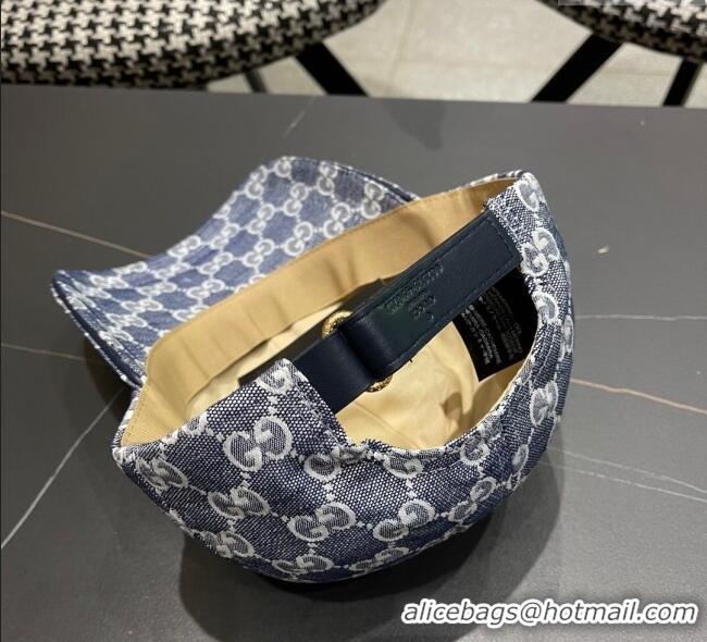 Buy Fashionable Gucci GG Canvas Baseball Hat with Strass GG111103 Dark Blue 2025