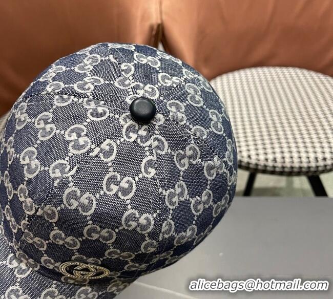 Buy Fashionable Gucci GG Canvas Baseball Hat with Strass GG111103 Dark Blue 2025