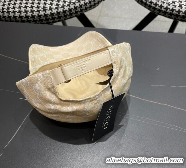 Good Product Gucci GG Canvas Baseball Hat with Strass GG111103 Beige 2025