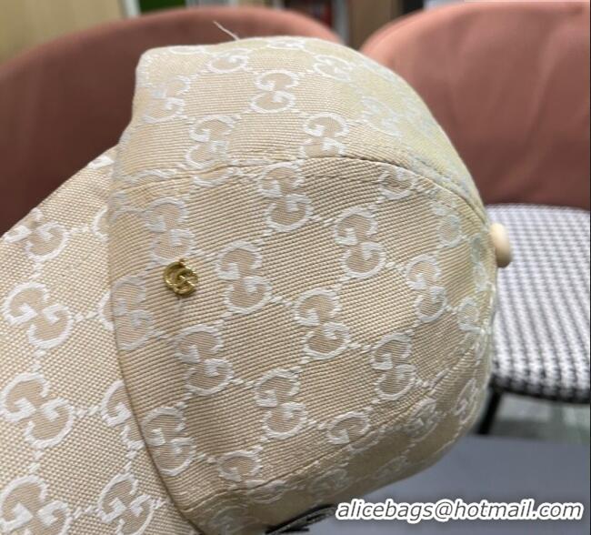 Good Product Gucci GG Canvas Baseball Hat with Strass GG111103 Beige 2025