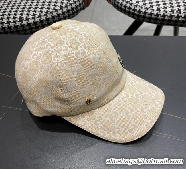 Good Product Gucci GG Canvas Baseball Hat with Strass GG111103 Beige 2025