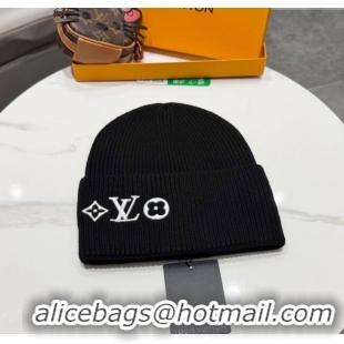 Luxury Cheap Louis Vuitton Knit Hat LV111101 Black 2025