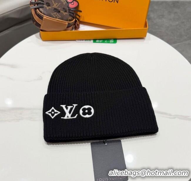 Luxury Cheap Louis Vuitton Knit Hat LV111101 Black 2025