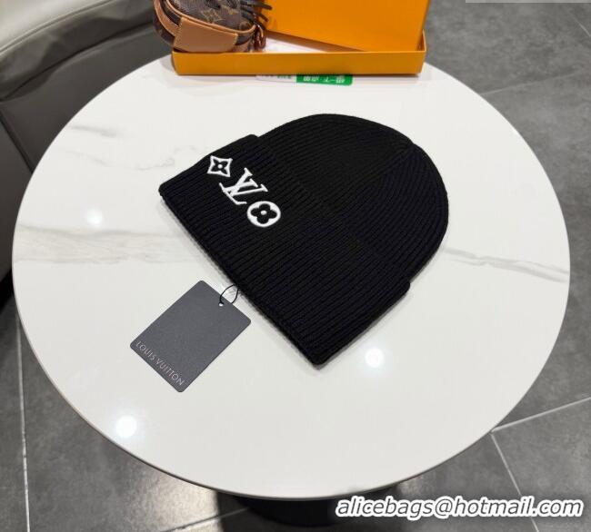 Luxury Cheap Louis Vuitton Knit Hat LV111101 Black 2025