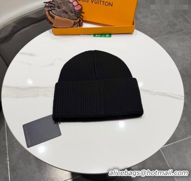 Luxury Cheap Louis Vuitton Knit Hat LV111101 Black 2025