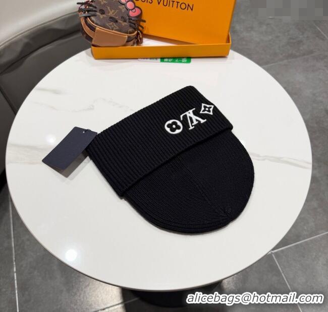 Luxury Cheap Louis Vuitton Knit Hat LV111101 Black 2025