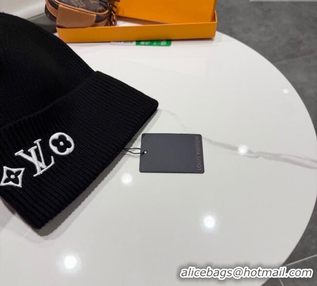 Luxury Cheap Louis Vuitton Knit Hat LV111101 Black 2025
