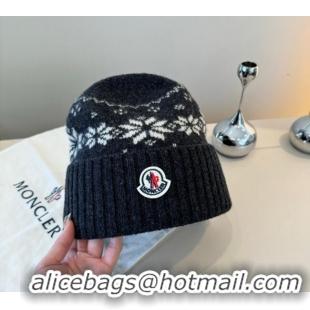 New Release Creation Moncler Knit Hat ML111102 Black 2025