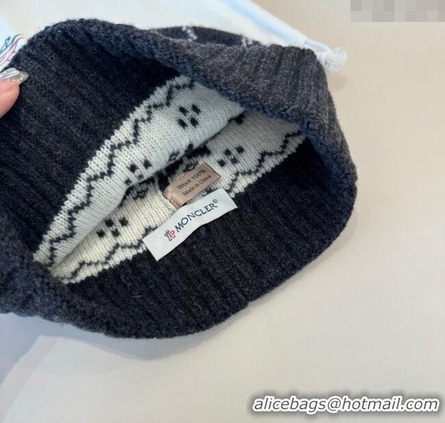New Release Creation Moncler Knit Hat ML111102 Black 2025