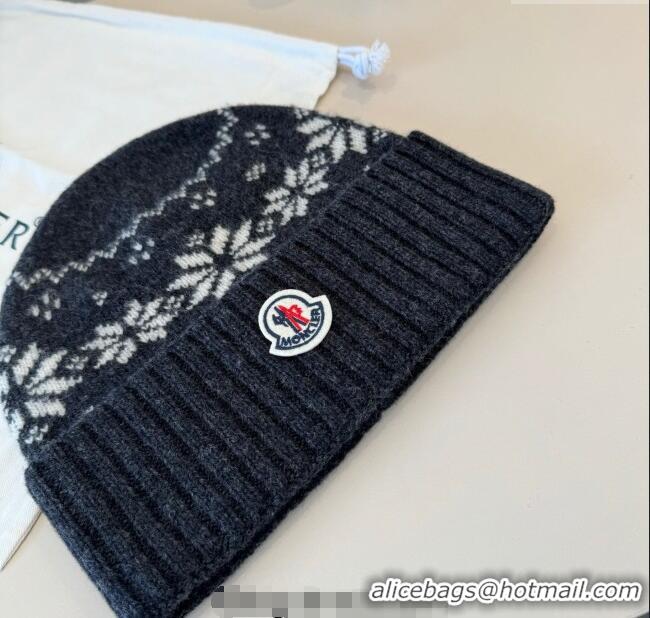 New Release Creation Moncler Knit Hat ML111102 Black 2025
