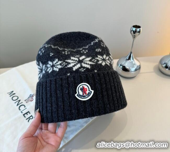 New Release Creation Moncler Knit Hat ML111102 Black 2025