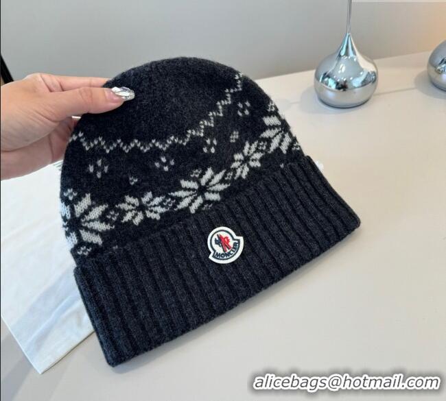 New Release Creation Moncler Knit Hat ML111102 Black 2025