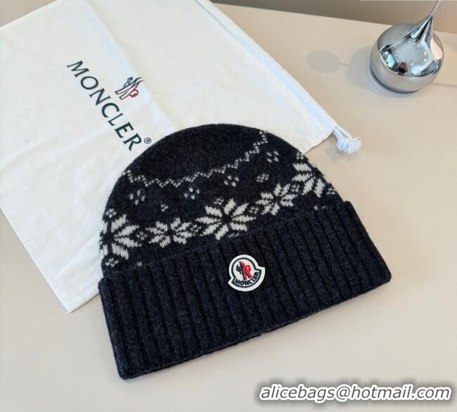 New Release Creation Moncler Knit Hat ML111102 Black 2025