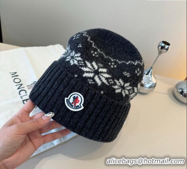 New Release Creation Moncler Knit Hat ML111102 Black 2025