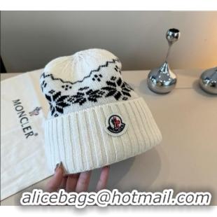 Good Looking Moncler Knit Hat ML111102 White 2025