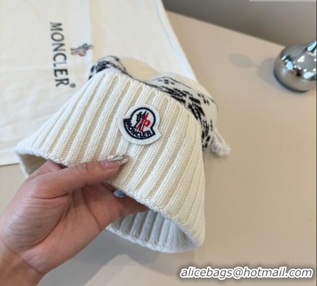 Good Looking Moncler Knit Hat ML111102 White 2025