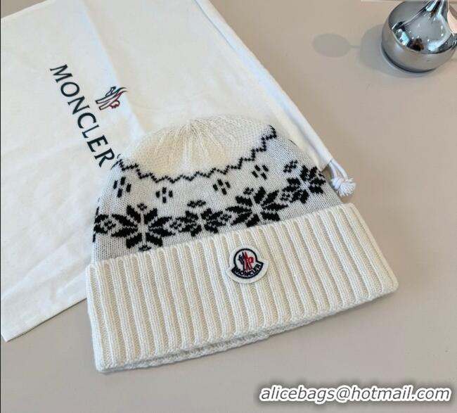 Good Looking Moncler Knit Hat ML111102 White 2025