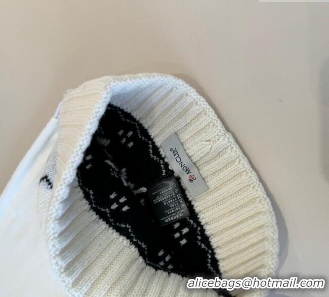 Good Looking Moncler Knit Hat ML111102 White 2025