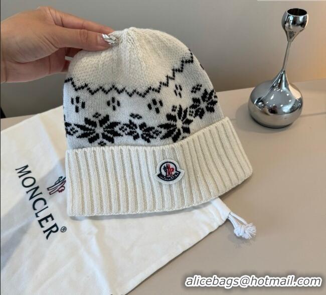 Good Looking Moncler Knit Hat ML111102 White 2025